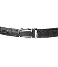 Ремень-автомат CROCODILE LEATHER 18010 из натуральной кожи крокодила Черный фото, картинка, изображение