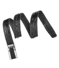 Ремінь-автомат CROCODILE LEATHER 18010 з натуральної шкіри крокодила Чорний картинка, зображення, фото