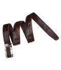 Ремень-автомат CROCODILE LEATHER 18171 из натуральной кожи крокодила Коричневый фото, картинка, изображение