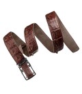 Ремінь-автомат CROCODILE LEATHER 18235 з натуральної шкіри крокодила (каймана) Коричневий картинка, зображення, фото
