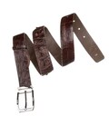 Ремень мужской CROCODILE LEATHER 18178 из натуральной кожи крокодила Коричневый фото, картинка, изображение