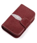Гаманець жіночий STINGRAY LEATHER 18092 з натуральної шкіри морського ската Бордовий картинка, зображення, фото