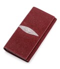 Кошелек женский STINGRAY LEATHER 18097 из натуральной кожи морского ската Бордовый фото, картинка, изображение