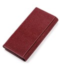 Кошелек женский STINGRAY LEATHER 18097 из натуральной кожи морского ската Бордовый фото, картинка, изображение