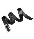 Ремінь-автомат CROCODILE LEATHER 18239 з натуральної шкіри крокодила Чорний картинка, зображення, фото