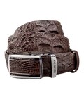 Ремень-автомат CROCODILE LEATHER 18240 из натуральной кожи крокодила Коричневый фото, картинка, изображение