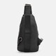Чоловічий рюкзак через плече Borsa Leather K1328b-black картинка, зображення, фото
