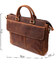 Кожаный портфель для ноутбука работы и документов Vintage 14066 Коричневый фото, картинка, изображение