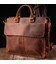 Кожаный портфель для ноутбука работы и документов Vintage 14066 Коричневый фото, картинка, изображение