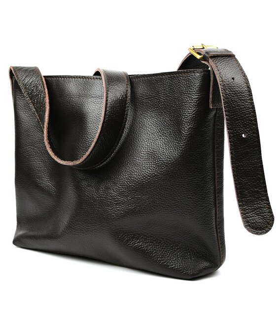 Шкіряна сумка шоппер з коричневого флотару TARWA FC-shop-4lx фото, картинка, изображение