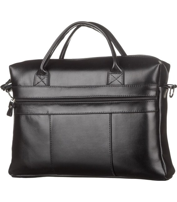 Сумка мужская SHVIGEL из кожи 15212 Черная фото, картинка, изображение