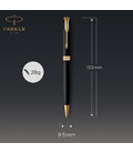 Ручка кулькова Parker SONNET UKRAINE Matte Black Lacquer GT BP Тризуб 84832_T001y картинка, зображення, фото