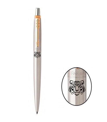 Ручка кулькова Parker JOTTER Stainless Steel GT BP Тигр 16032_Z101b картинка, зображення, фото