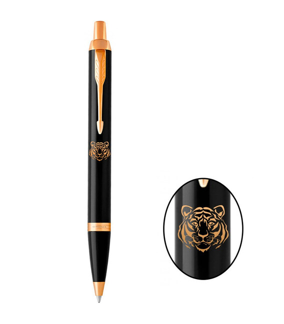 Ручка шариковая Parker IM Black GT BP Тигр 22032_Z101y фото, картинка, изображение