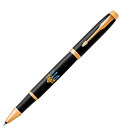 Набор Parker IM UKRAINE Black GT RB Пылающий Трезубец (ручка-роллер + блокнот Parker) фото, картинка, изображение