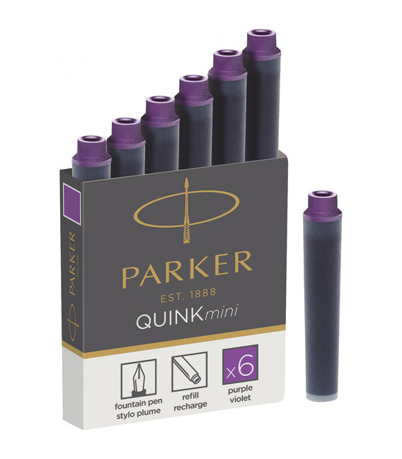 Картриджи Parker Quink Mini /6шт. фиол. 11 510VI фото, картинка, изображение