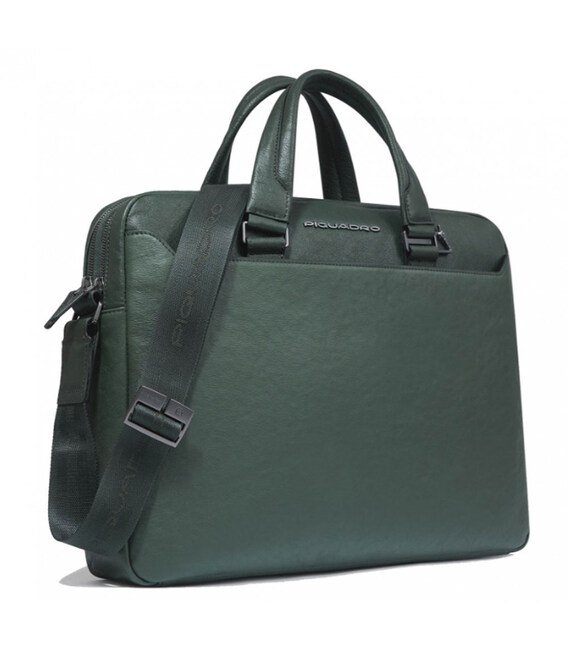 Портфель Piquadro Black Square (B3) Green-Green CA3339B3_VEVE картинка, зображення, фото