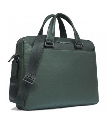 Портфель Piquadro Black Square (B3) Green-Green CA3339B3_VEVE картинка, зображення, фото