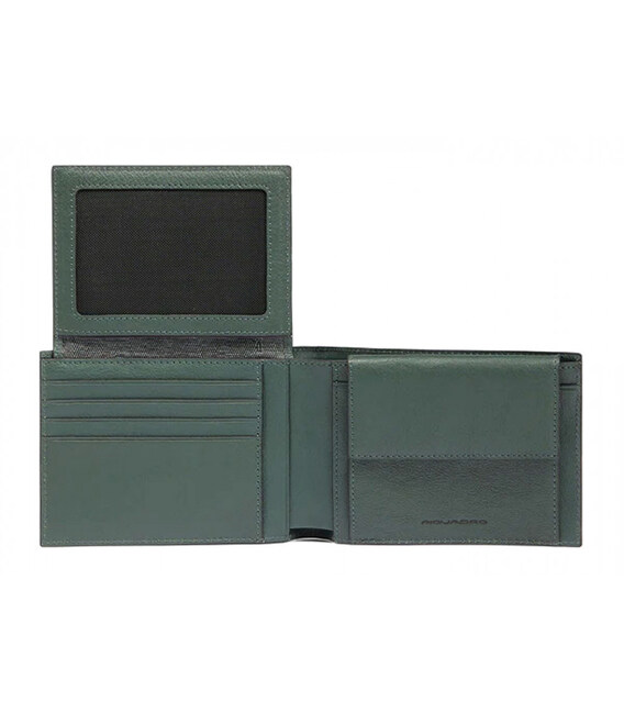Портмоне Piquadro Black Square (B3) Green-Green PU1392B3R_VEVE фото, картинка, изображение