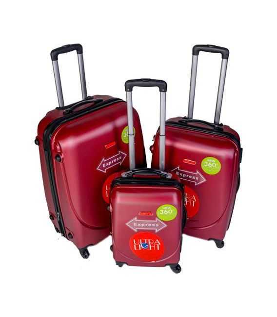 Набор Чемоданов Gravitt DS 310 бордовый фото, картинка, изображение