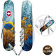 Складаний ніж Victorinox CAMPER DESIGN Жовто-блакитна рибка 1.3613.7.R2020pk - картинка, зображення, фото ножа