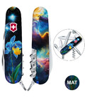 Складной нож Victorinox CAMPER DESIGN Голубо-желтый ирис 1.3613.3.R2060pk фото, картинка, изображение