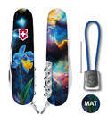 Складной нож Victorinox CAMPER DESIGN Голубо-желтый ирис 1.3613.3.R2060pk фото, картинка, изображение