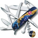Складной нож Victorinox HUNTSMAN DESIGN Золотисто-голубой кристалл 1.3713.3.R2040pk фото