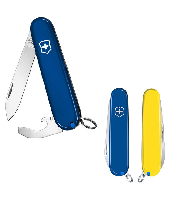 Складаний ніж Victorinox BANTAM UKRAINE синьо-жовтий 0.2303.2.8 - картинка, зображення, фото ножа