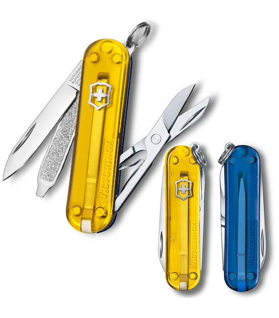 Складаний ніж Victorinox CLASSIC SD UKRAINE синьо-жовтий 0.6223.T81G.T2 - картинка, зображення, фото ножа
