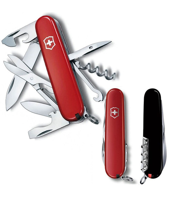 Складной нож Victorinox CLIMBER UKRAINE красно-черный 1.3703.1.3 фото, картинка, изображение
