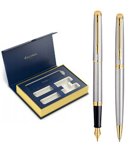Набір Waterman HEMISPHERE Stainless Steel GT FP+BP (перова + кулькова) картинка, зображення, фото