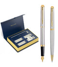 Набор Waterman HEMISPHERE Stainless Steel GT FP+BP (перьевая + шариковая) фото, картинка, изображение