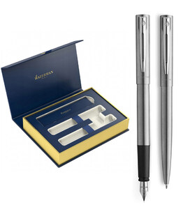 Набор ручек Waterman ALLURE Chrome CT FP F+BP (перьевая + шариковая) фото, картинка, изображение