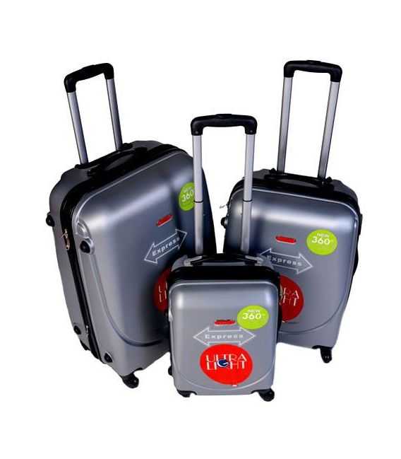 Набор Чемоданов Gravitt DS 310 серебристый фото, картинка, изображение