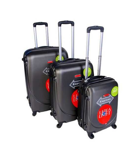 Набор Чемоданов Gravitt DS 310 графитовый фото, картинка, изображение