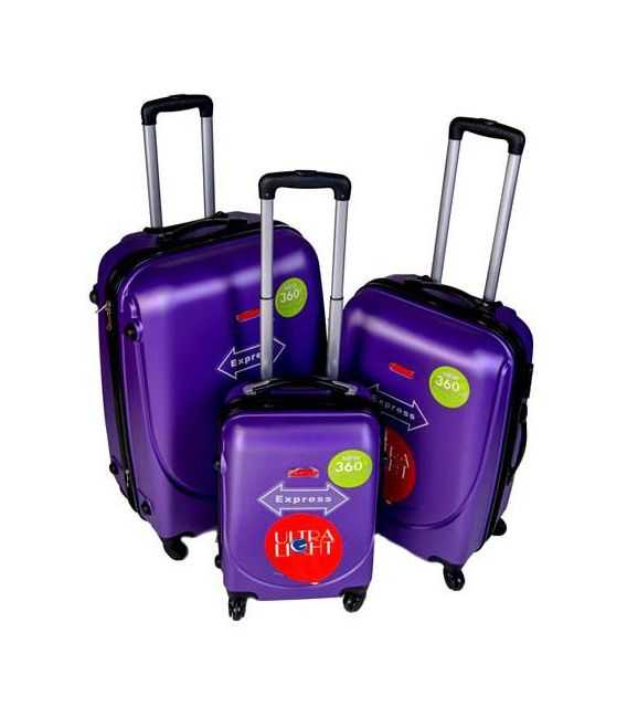 Набор Чемоданов Gravitt DS 310 фиолетовый фото, картинка, изображение