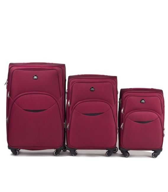 Набір Валіз Wings 1708 червоний 4 колесний картинка, зображення, фото