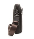Мужская кожаная сумка через плечо коричневая Tiding Bag SM8-9686-4C фото, картинка, изображение