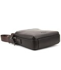 Мужская кожаная сумка через плечо коричневая Tiding Bag SM8-9686-4C фото, картинка, изображение