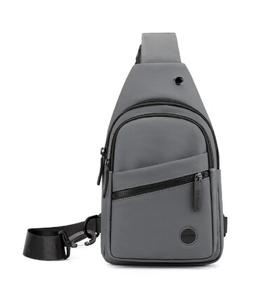 Текстильна сумка-слінг сірого кольору Confident AT08-1278G картинка, зображення, фото