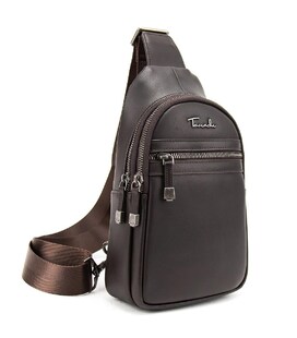 Шкіряний чоловічий коричневий слінг через плече Tavinchi TV-SM8-830C картинка, зображення, фото