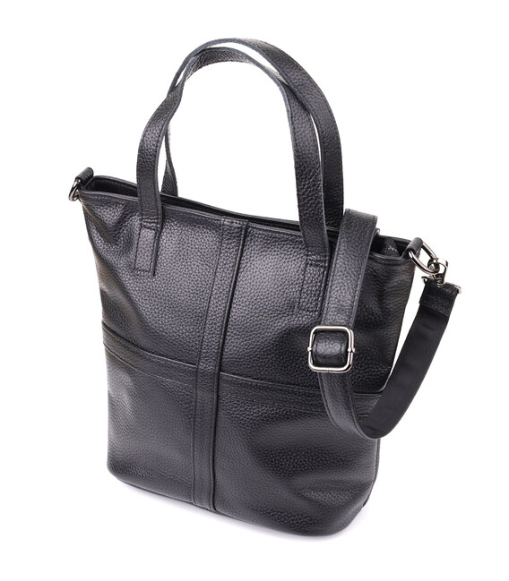 Женская сумка из натуральной кожи Vintage 22993 Черный фото, картинка, изображение