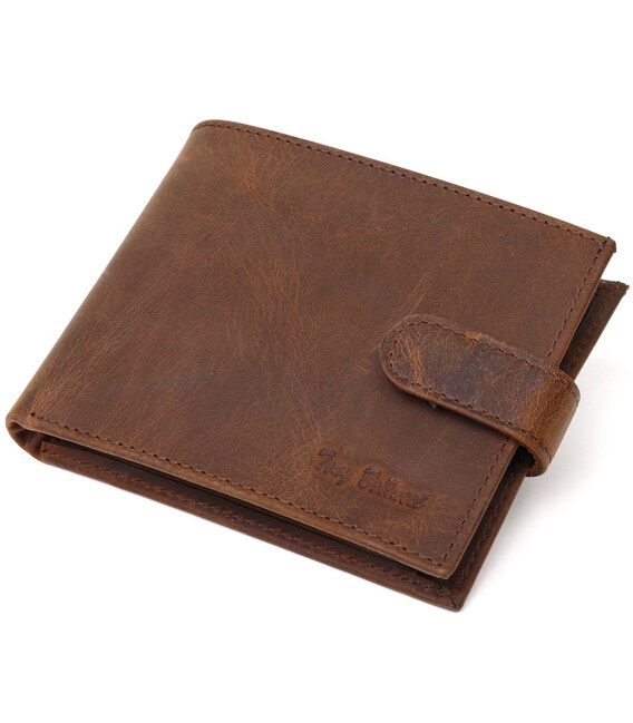 Винтажный мужской кошелек из натуральной кожи Tony Bellucci 22041 Коричневый фото, картинка, изображение