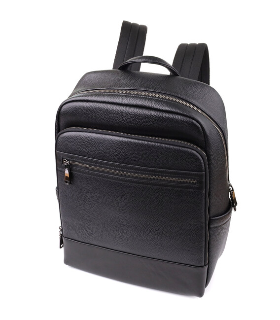 Городской рюкзак унисекс из натуральной кожи Vintage 23046 Черный фото, картинка, изображение