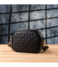 Компактна стьобана сумка для жінок з натуральної шкіри Vintage 22894 Чорний картинка, зображення, фото