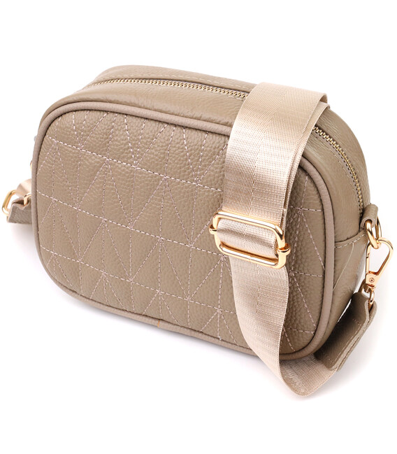 Женская сумка на каждый день из натуральной кожи Vintage 22901 Бежевый фото, картинка, изображение