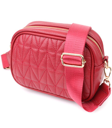 Женская сумка на каждый день из натуральной кожи Vintage 22903 Красный фото, картинка, изображение