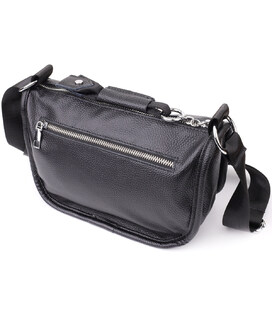 Напівкругла сумка для жінок із натуральної шкіри Vintage 22905 Чорний картинка, зображення, фото