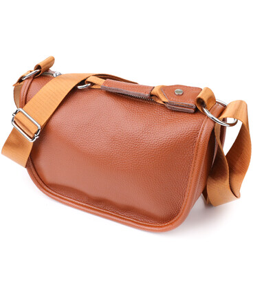 Полукруглая сумка для женщин из натуральной кожи Vintage 22906 Коричневый фото, картинка, изображение